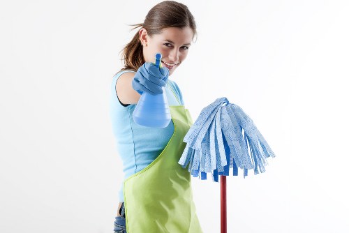 Professional house cleaning in Uxbridge in a bright living room