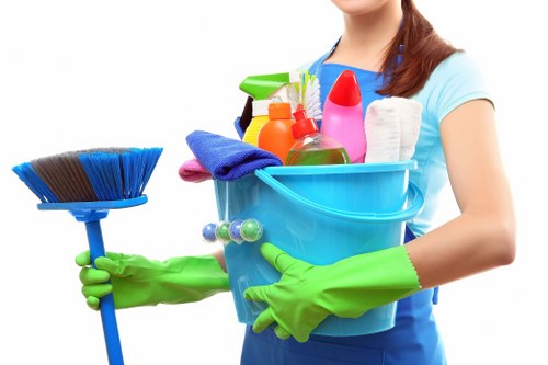 Finished carpet cleaning setup with professional tools