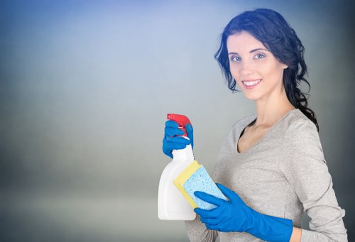Commercial cleaners in Uxbridge servicing an office workspace